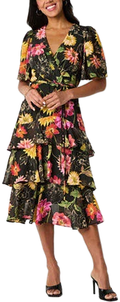 Danny & Nicole Women's Fit + Flare Floral Midi Dress