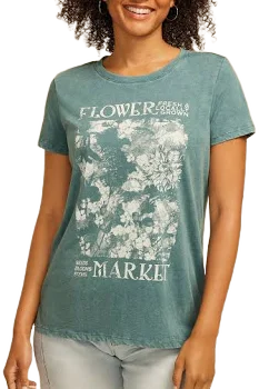 maurices Women's Classic Fit Flower Market Graphic Tee