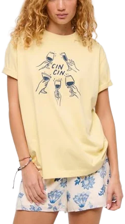 Abercrombie & Fitch Women's Oversized Cin Cin Graphic Tee