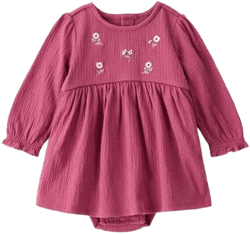 Carter's Baby Girls Embroidered Floral Bodysuit Dress