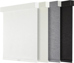 Free-Stop 100% Blackout Cordless Roller Shades for Windows, Hand-Woven Jacquard Fabric Blinds for Windows Cordless Roller Blinds Thermal Insulated, Window Shades for Home White 69" W x 36" H White 69"W x 36"H