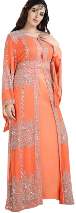 Traditional Hand Embroidered Caftan Dress