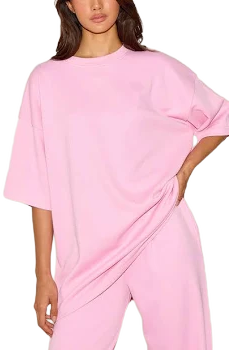 Candy Pink Jersey Oversized T-shirt