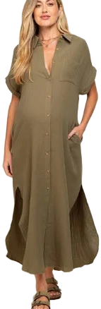 Button Down Midi Dress
