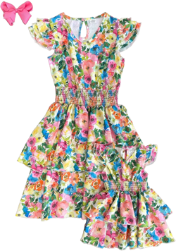 Mom & Me Floral Watercolor Dress