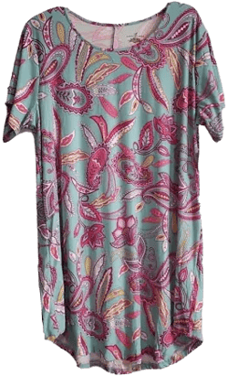 Bobbie Brooks Women's Neon Paisley Stretch Summer Sundress Dress