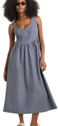 Simply Be Cotton Cargo Notch Neck Midi Dress