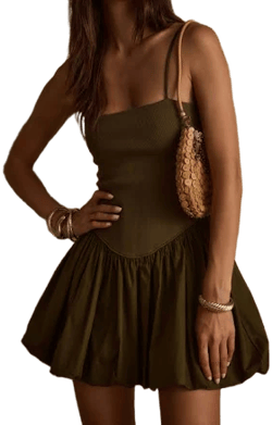 12th Tribe Eternal Bubble Hem Mini Dress