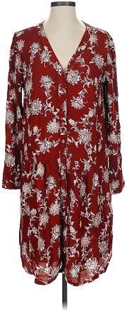 Garnet Hill Women's Casual Print Midi Dress