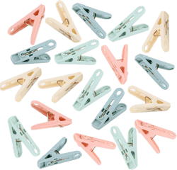 20pack Clothes pins which are Plastic clothespins in Blue Color, Used to Clip Socks, Clothes, Towels, Duvet Covers Clothing pins.