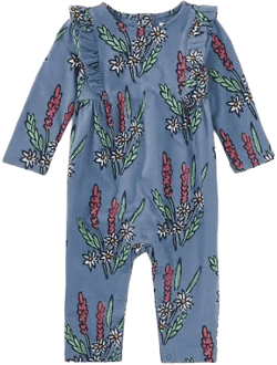 Tea Collection Ruffle Shoulder Baby Romper