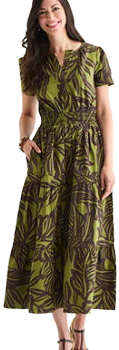 Be by Chetta B Women's Floral Smocked Maxi Dress