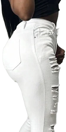 SHEIN Women's High-Waist Ripped Skinny Jeans