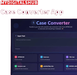 MyDigitalShub Case Converter App React Vite Text Tool