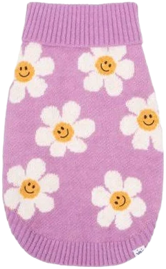 Oodles Daisy Dreams Turtle Neck Fall Dog Sweater