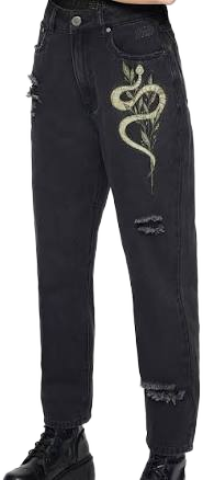 Disturbia Jeans Snake Mom Jeans