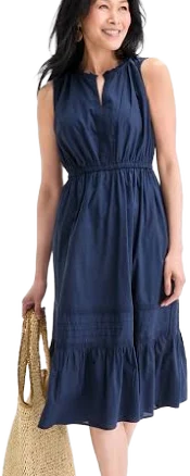 Style & Co. Women's Sleeveless Lace-Mix Cotton Midi Dress