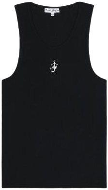 JW Anderson Men's Black Anchor Embroidery Vest