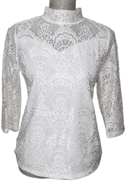 Burlington Women's Lace 3/4 Sleeve Blouse
