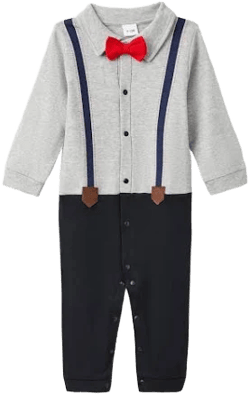 Patpat Boy Baby Boy Cotton Faux Layering Jumpsuit