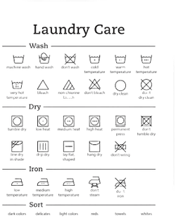 Laundry Care Symbols Laundry Sticker