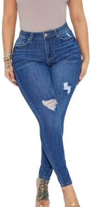 Fashion Nova Women's Higher Frequency Stretch Ripped Skinny Jeans