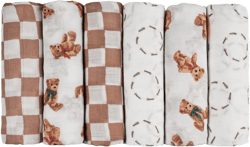 Muslin Receiving Blankets 27x27 Inch, Soft Cotton Baby Blankets, Breathable Multi-Use Muslin Cloths for Feeding, Cleaning, and Travel, Set (Fresh Colors)
