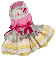 Pink Floral Spring Dog Dress