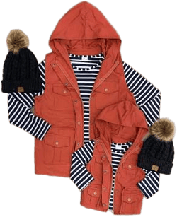 Mom & Me Sparkle Stripe Vest Set