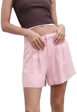 Stradivarius Flowing Linen Blend Shorts