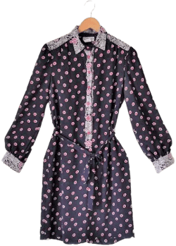 Bobbie Brooks Mod 1960's Floral Print Sheer Dress
