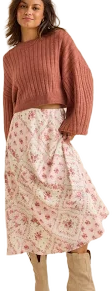 Altar'd State Gale Bandana Midi Skirt