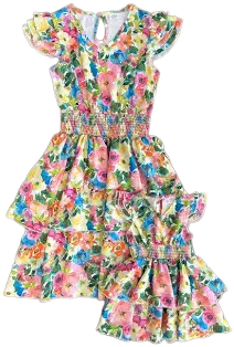 Mom & Me Floral Watercolor Dress