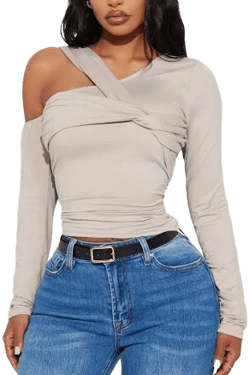 Fashion Nova Off Shoulder Long Sleeve Blouse