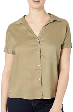 Elliott Lauren Women's Linen Short Sleeve Shirt