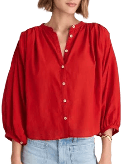 Madewell Women's Maddy Top-Cotton Sushi Voile