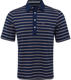Criquet Men's Lee Stripe Performance Polo