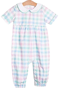 Stitchy Fish Boy's Cotton Candy Colors Romper