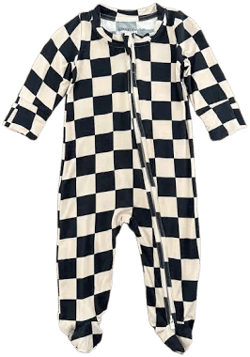 Bamboo Modern Checks Onesie