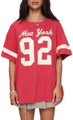Princess Polly Women's New York Oversize Cotton Graphic T-Shirt