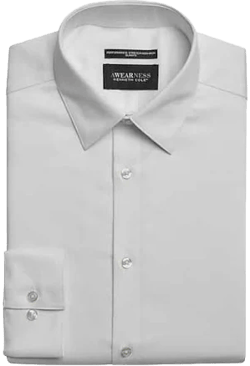 Kenneth Cole Chambray Slim Fit Spread Collar Dress Shirt Men's