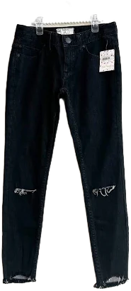 Free People Women's Destroyed Frayed Skinny Jeans