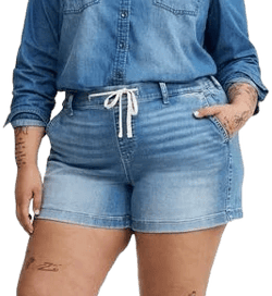 Women's Torrid Weekend Mid Rise Knit Denim Short