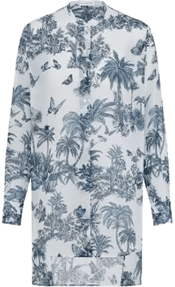 Dior Women's Dioriviera Long Blouse with Toile de Jouy Palms
