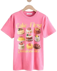 Women's Oversized Crew Neck Short Sleeve Graphic Print T-Shirt