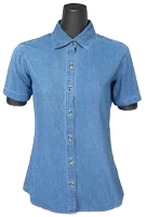 Port & Company Women's Short Sleeve Denim Shirt