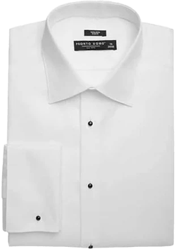 Pronto Uomo Men's Slim Fit French Cuff Tuxedo Shirt