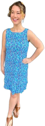 Beachtime by Lulu B Floral Ruffle Trim Dress