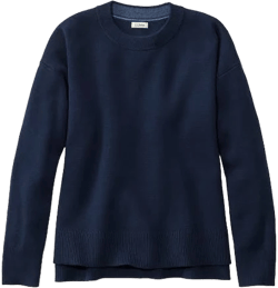 L.L.Bean Women's Wicked Soft Cotton/Cashmere Crewneck Sweater