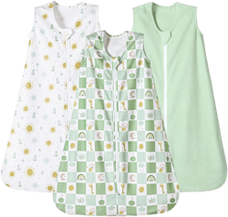 PHF 3 Pack Warm Micro-Fleece Baby Sleep Sack 6-12 Months, Soft Baby Wearable Blanket, 2-Way Zipper Sleeping Bags, Comfy Toddler Sleeping Sack for Boys, Medium Size, Animal